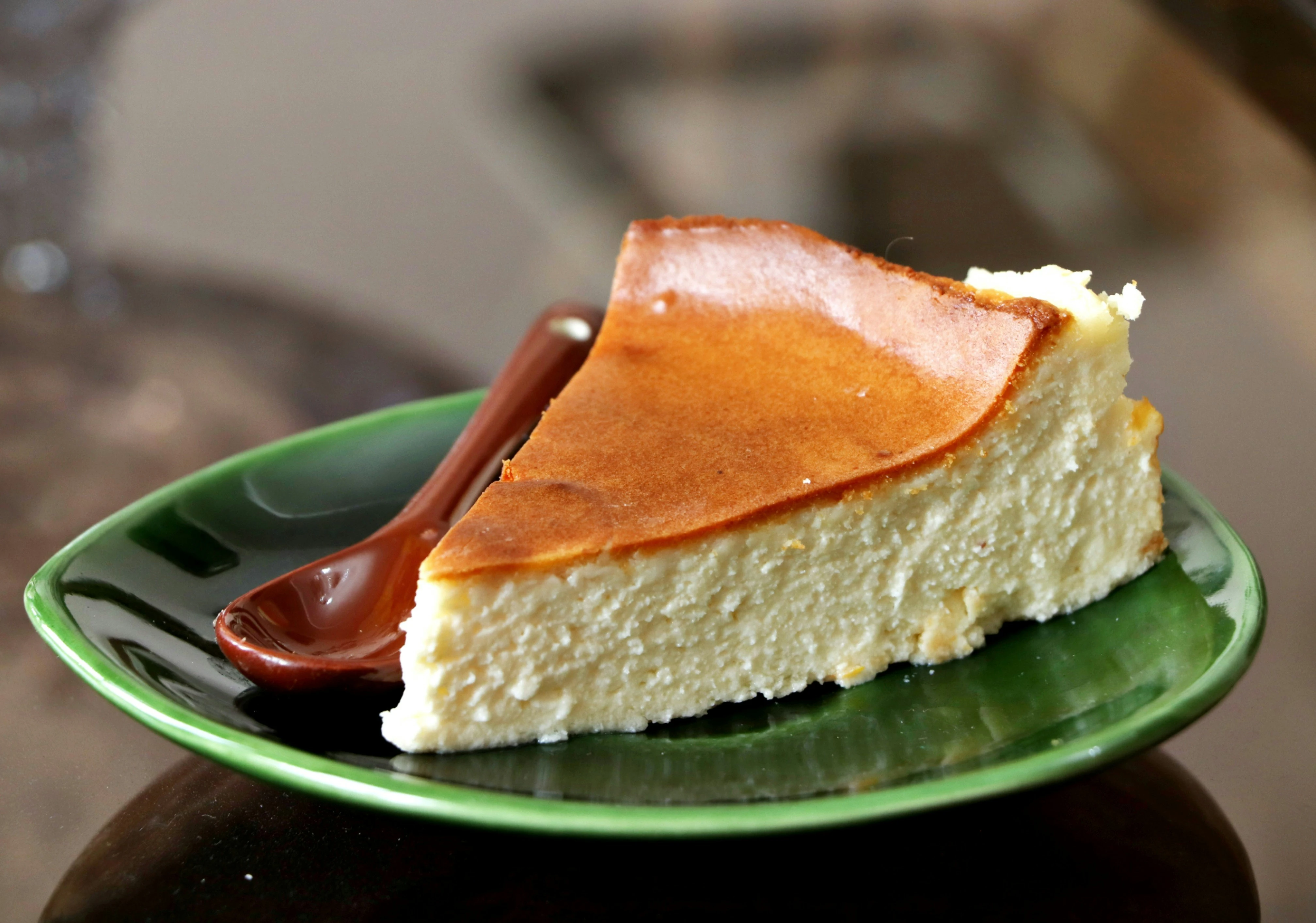 Slice of creamy Cheese Cake dessert at Fluff and Crunch in Warman, SK