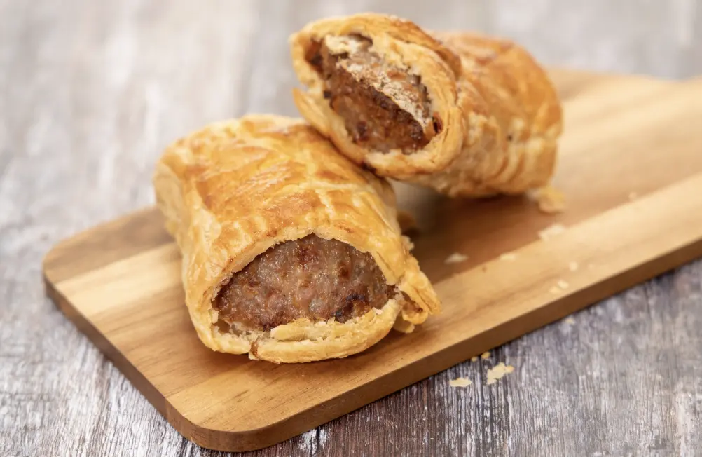 Delicious farmhouse sausage rolls at Fluff and Crunch in Warman, SK